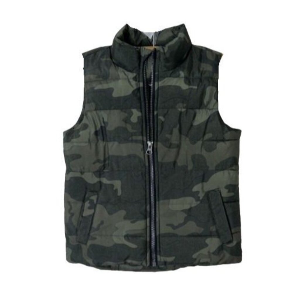 Sonoma Outdoor Vest Youth Size 6 Camo Fleece Lined Puffer Warm